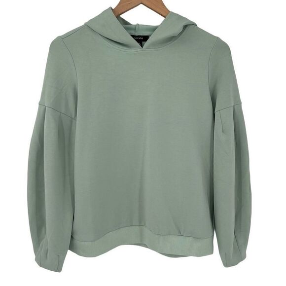 Alfani Modern Lounge Soft Balloon Sleeve Hoodie Sweatshirt Medium Petite Green - Picture 4 of 10